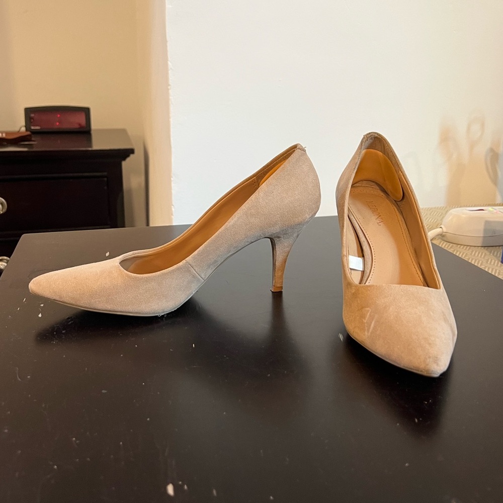 Merona Nude Faux Suede Pointed Toe Heels